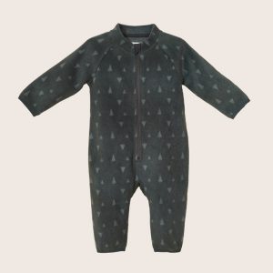 Rise Little Earthling Microfleece Romper - Antique White / 18-24m