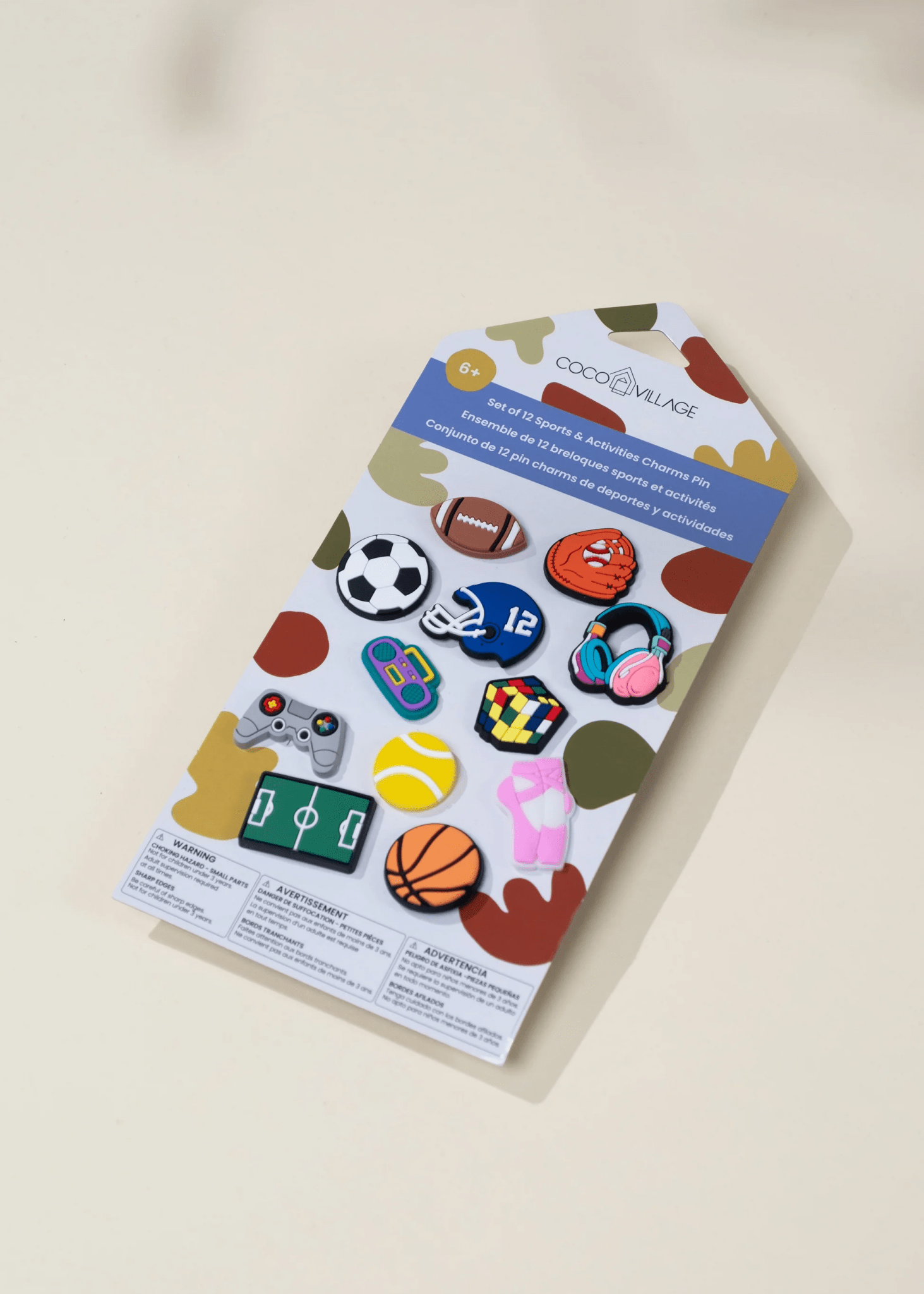 Coco Village Set of 12 Sports & Activities Charms Pin - Image 8