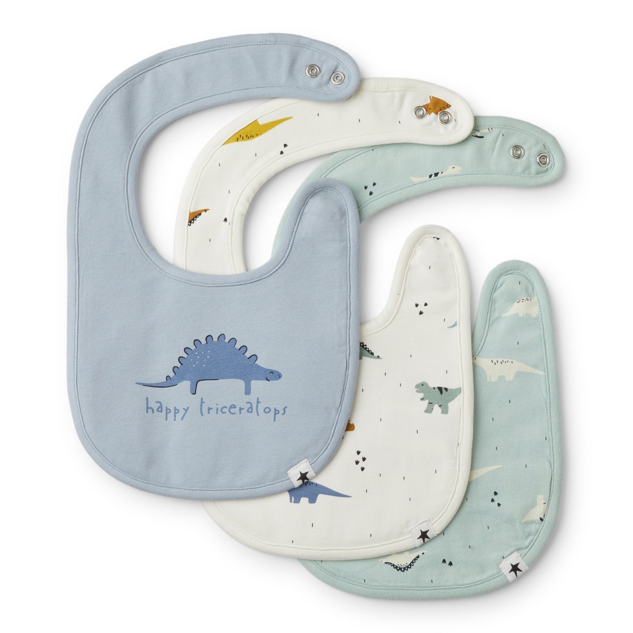 Rise Little Earthling 3-Pack Starter Bib - Harbour Grey / OS - Image 3