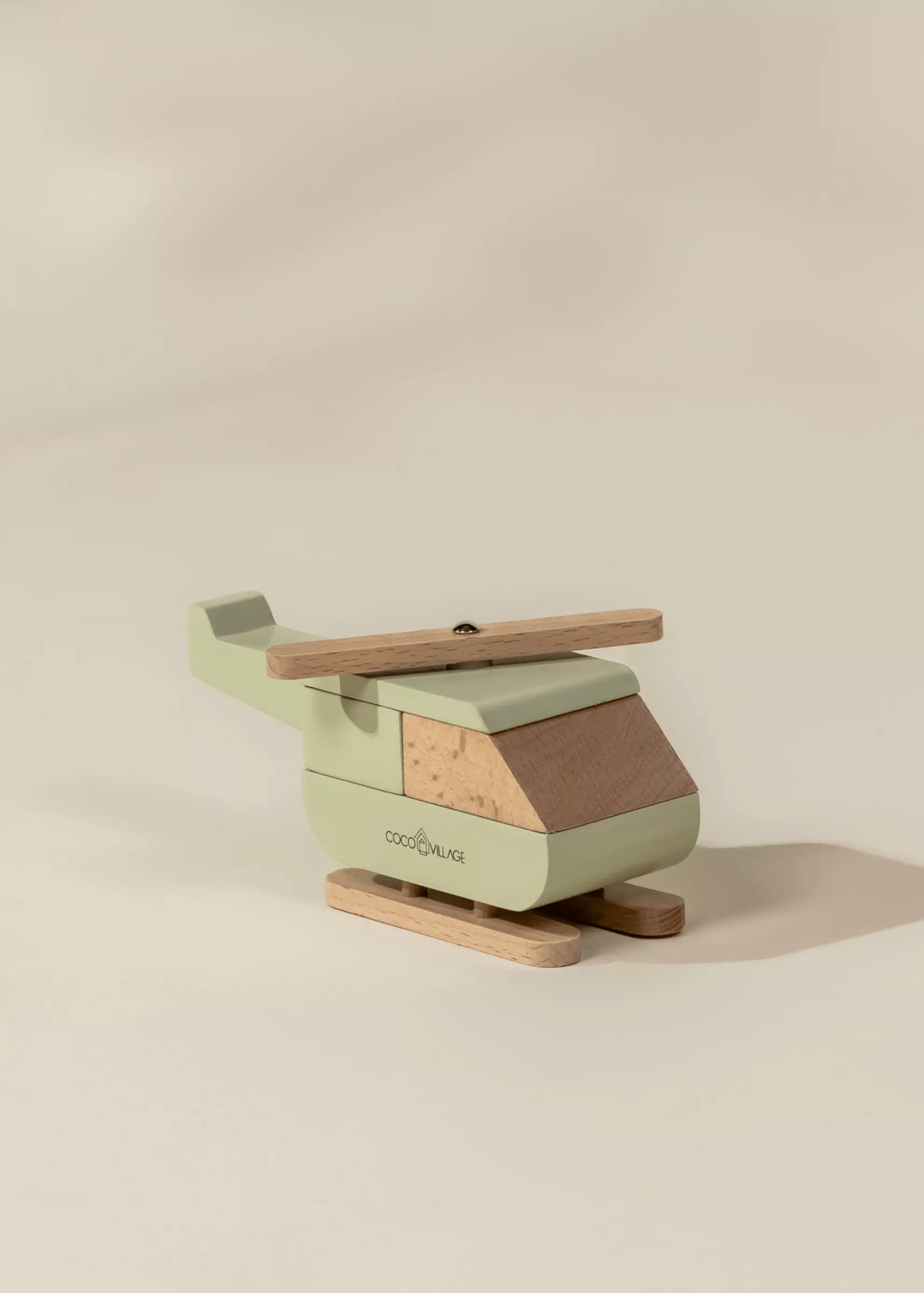 Coco Village Wooden Vehicle - Helicopter - Image 3