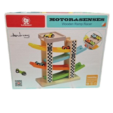 Top Bright Motor & Senses Wooden Ramp Racer with Mini Cars - Image 2