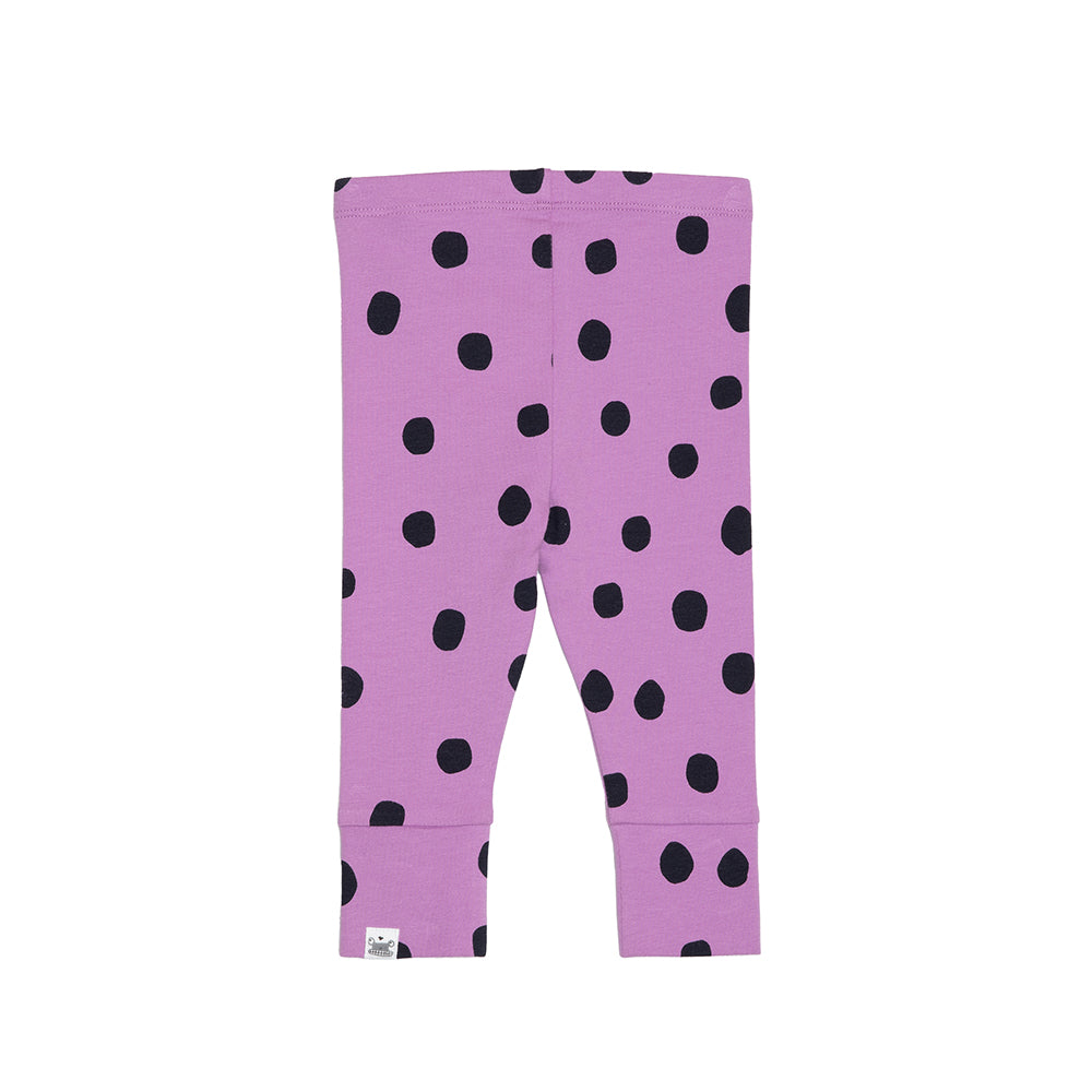 rise little earthling Cuffed Legging BGFKB07 - Violet Dots / 9-12m - Image 5