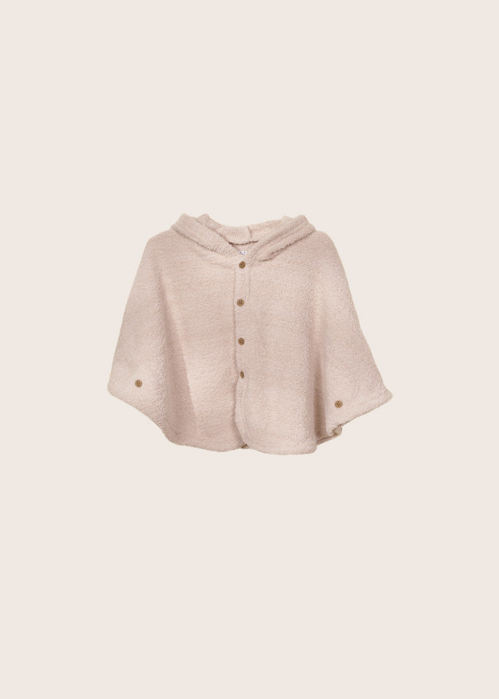 Rise Little Earthling Fleece Poncho - Cream / 6-12m - Image 2