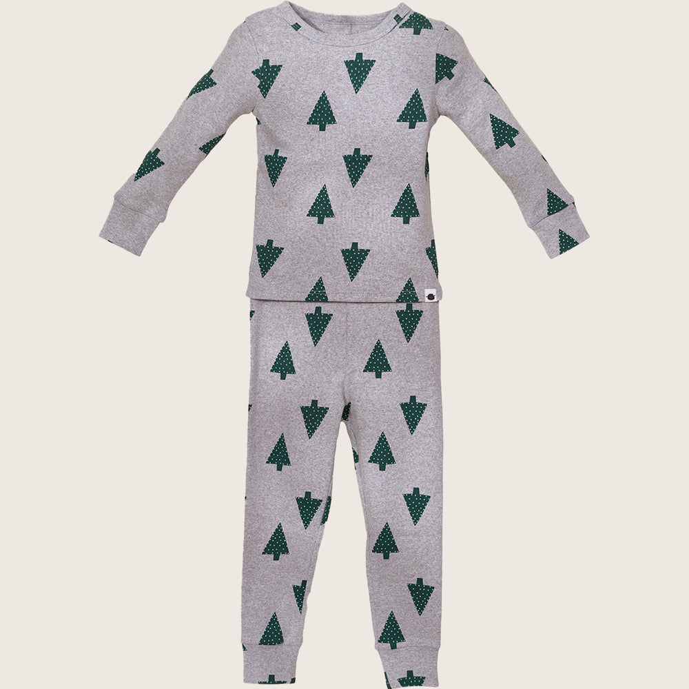 rise little earthling Holiday Sleep Set TGHSL00 - Dark Green / 4y