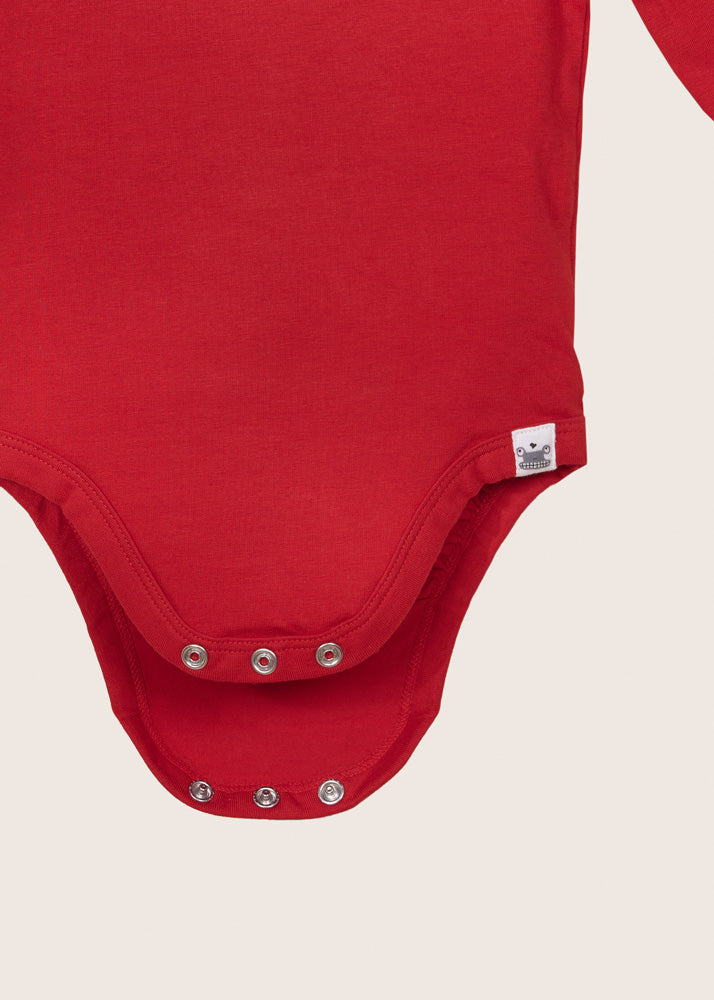 rise little earthling Ruffle Bodysuit - Red / 3-6m - Image 5