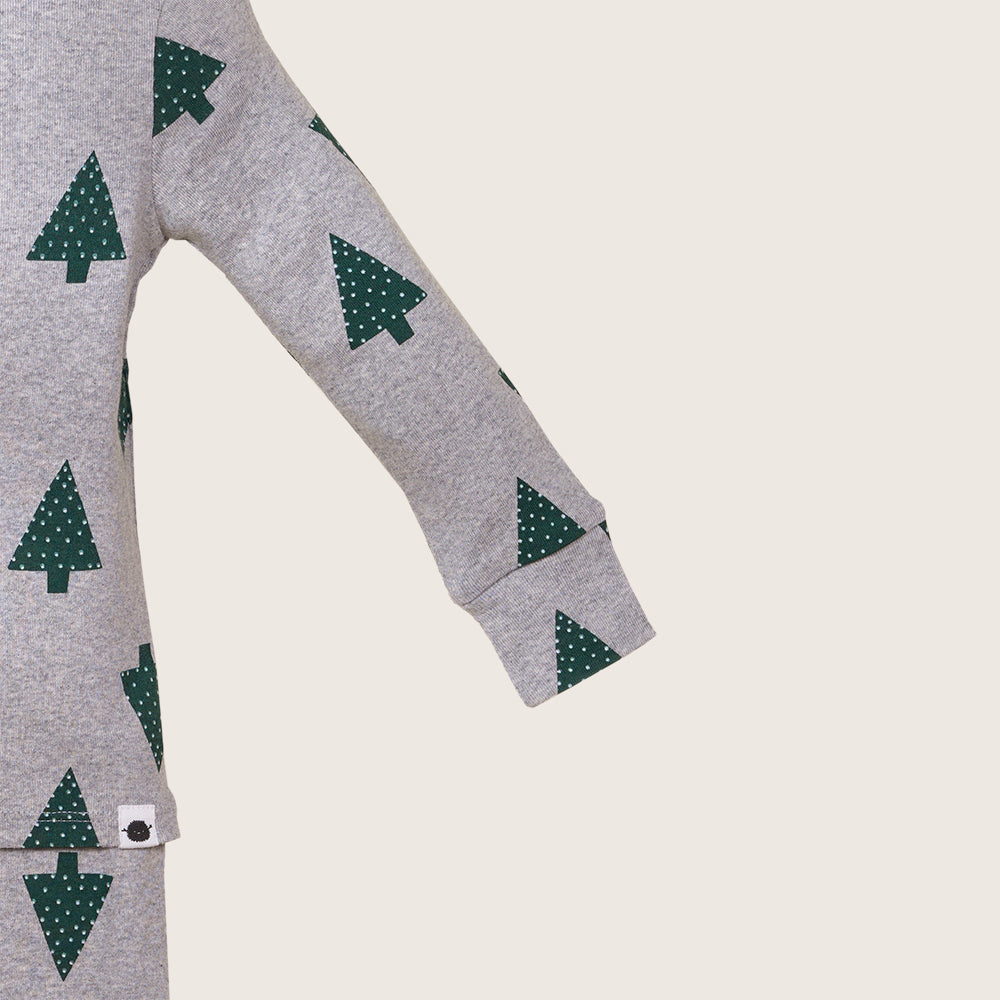 rise little earthling Holiday Sleep Set TGHSL00 - Dark Green / 4y - Image 2