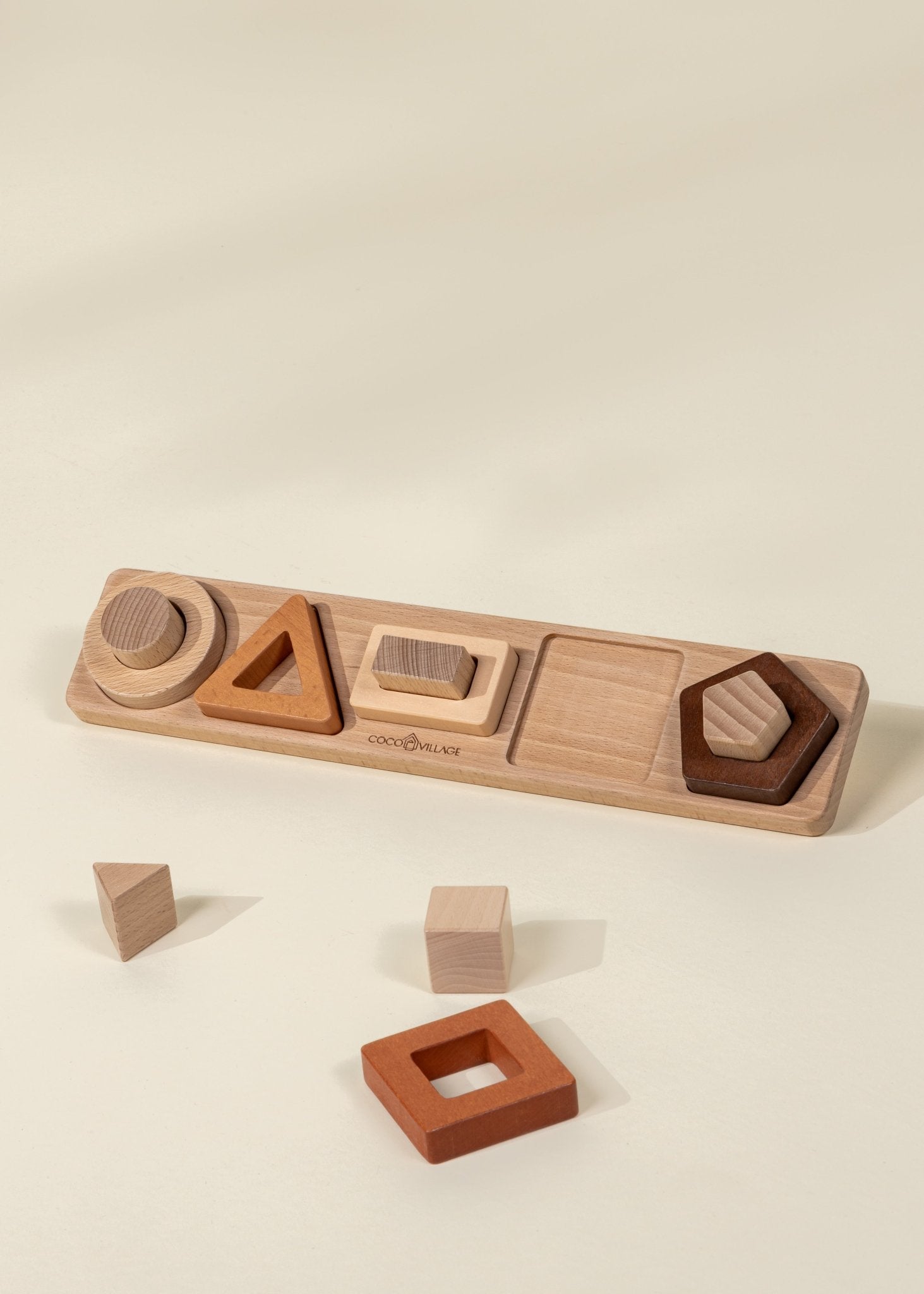 Coco Village Wooden Shapes Learning Set - 5 pcs - Image 2
