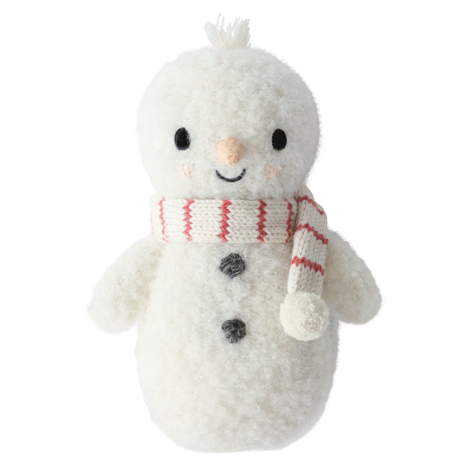 Cuddle + Kind Baby Snowman (Candy Stripe) Hand-Knit Doll