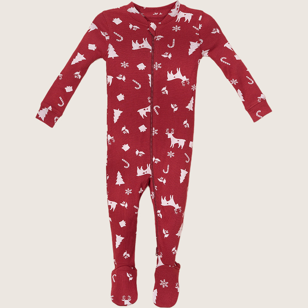 rise little earthling Holiday Sleeper BUHSL00 - Red Stripe / 0-3m - Image 5