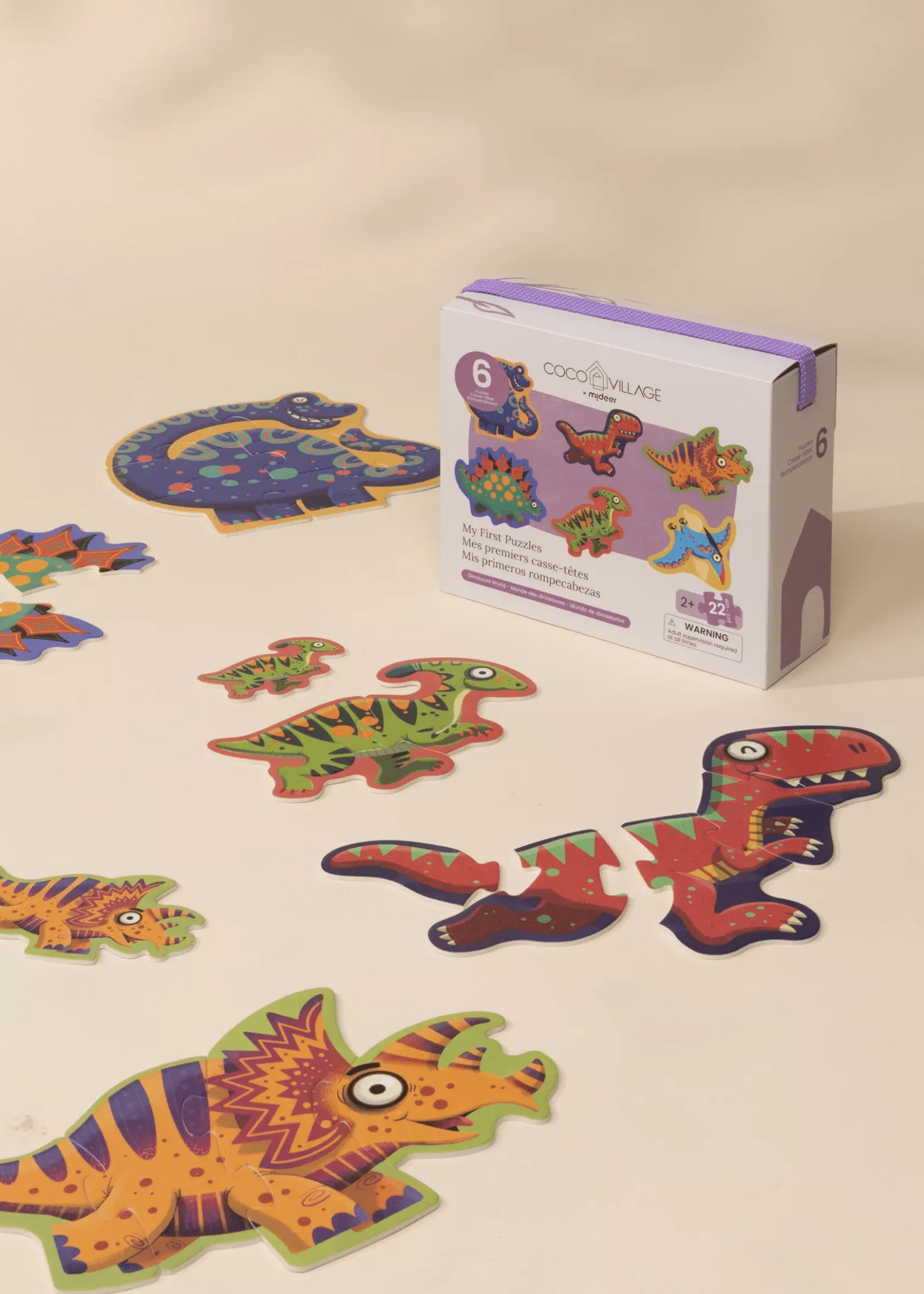 Coco Village My First Puzzles - Dinosaurs World (6 puzzles)