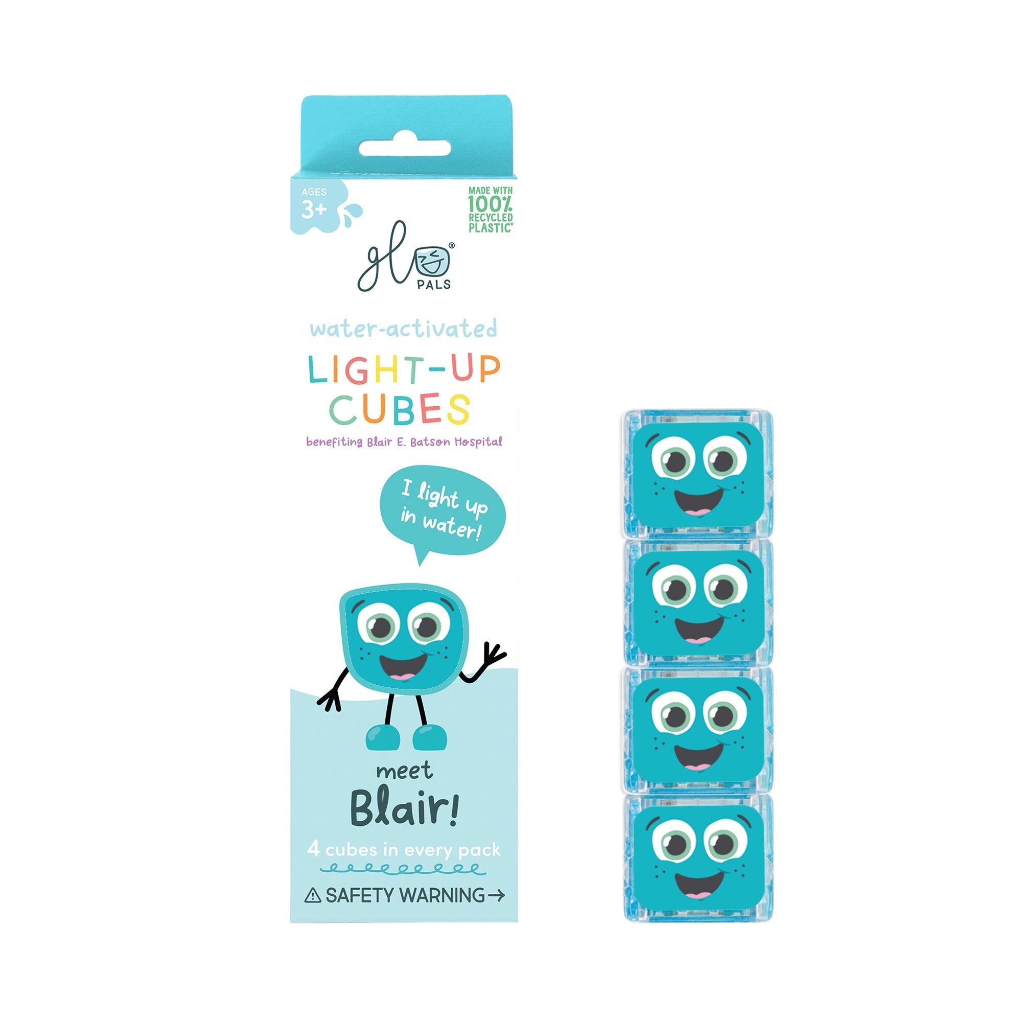Glo Pals - Light Up Cubes 4pk - Blair - Blue