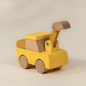 Coco Village Wooden Construction Vehicle - Excavator