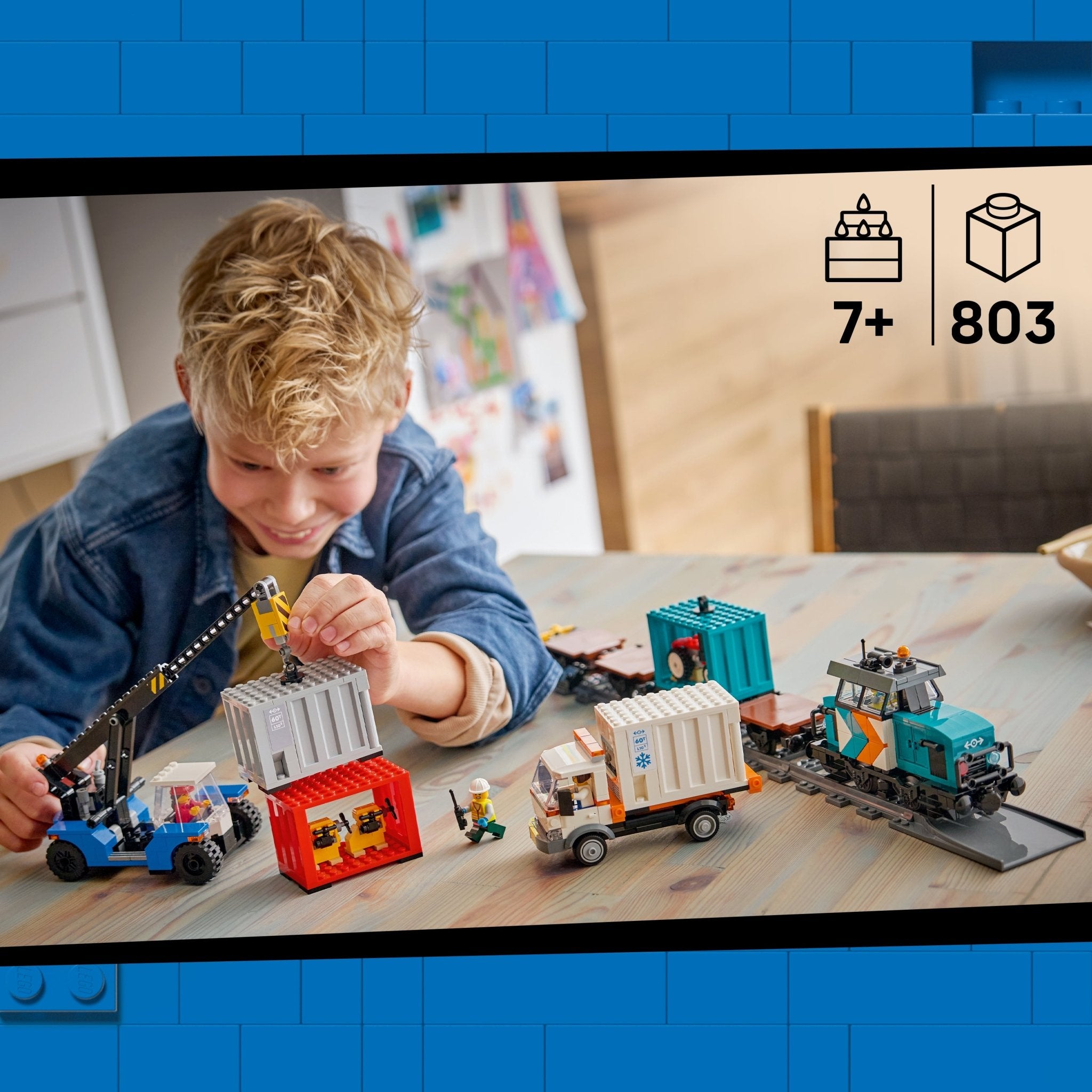 LEGO® City Harbor Freight Train with Crane & Truck 60509 - Image 2