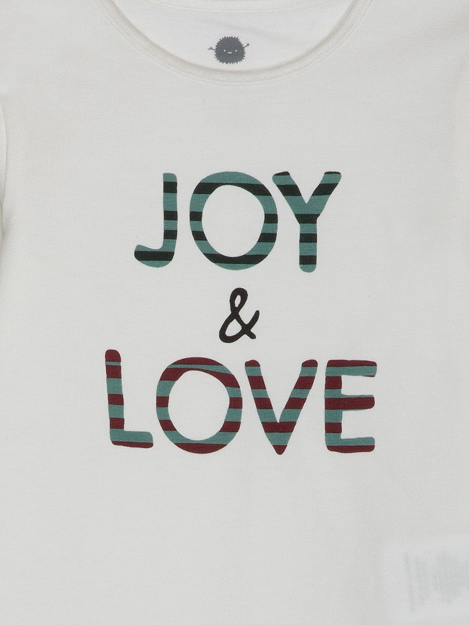 rise little earthling Comfort fit Bodysuit BUFON12 - Antique White Joy & Love / 12-18m - Image 3