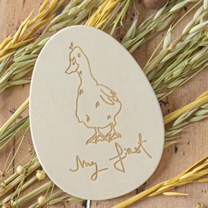 Coco Village Baby Milestone Wooden Plate - My First Easter