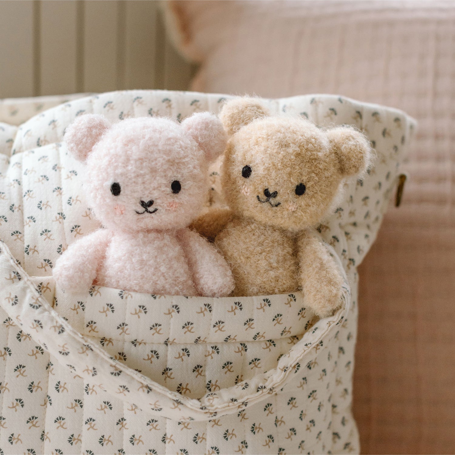 Cuddle + Kind Baby Bouclé Bear (Ivory) Hand-Knit Doll - Image 8