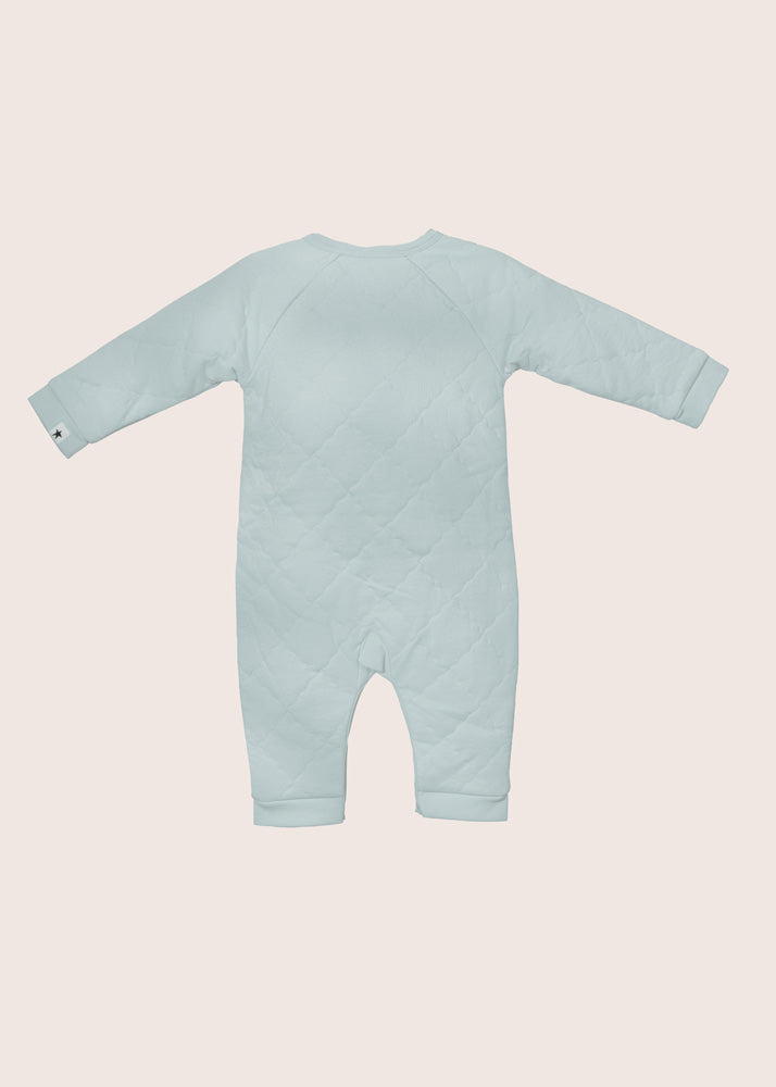 rise little earthling Quilted Wrap Romper - Green / 3-6m - Image 6
