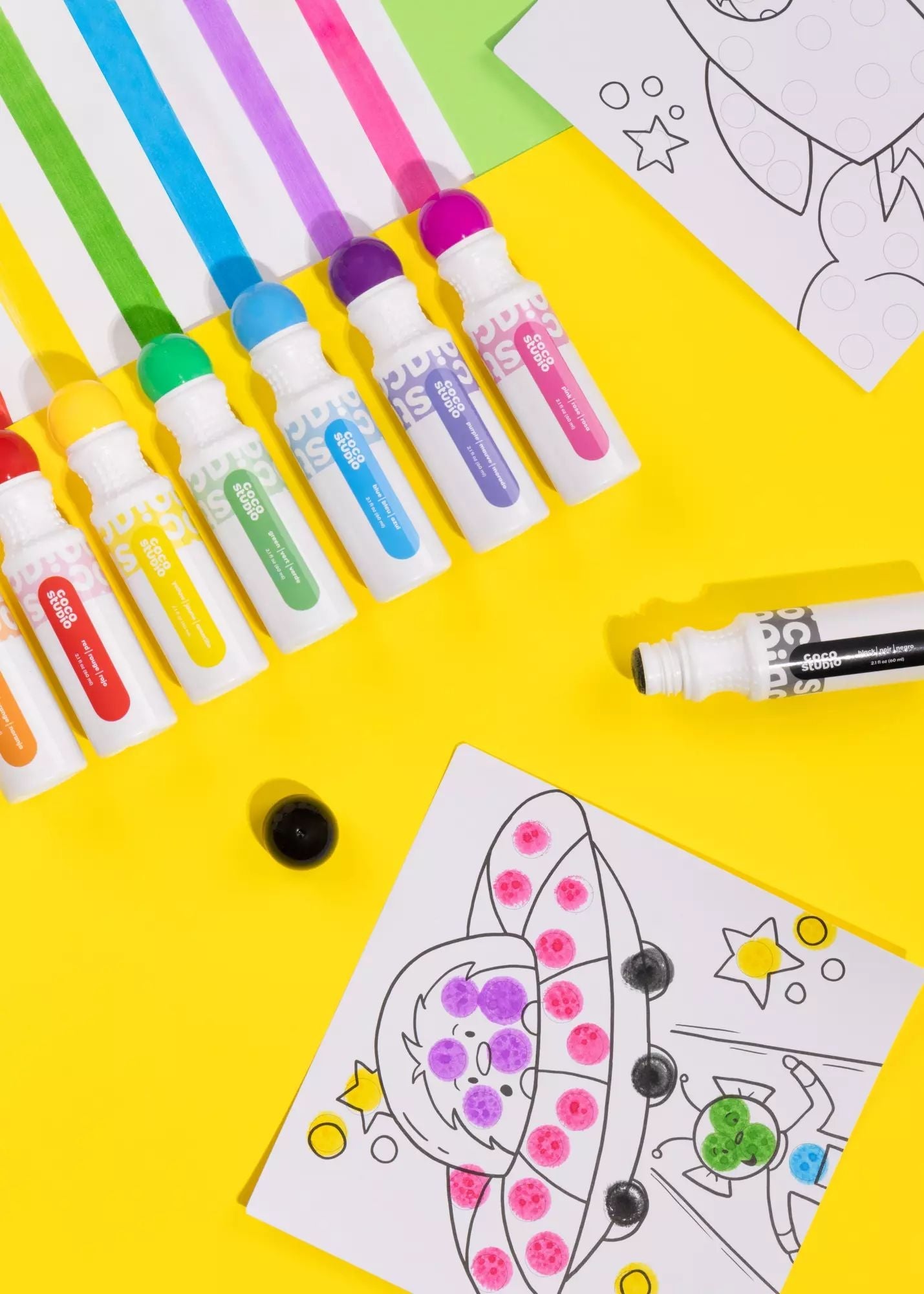 Coco Village Dot Markers Activity Set – Space (8 Colors) - Image 2