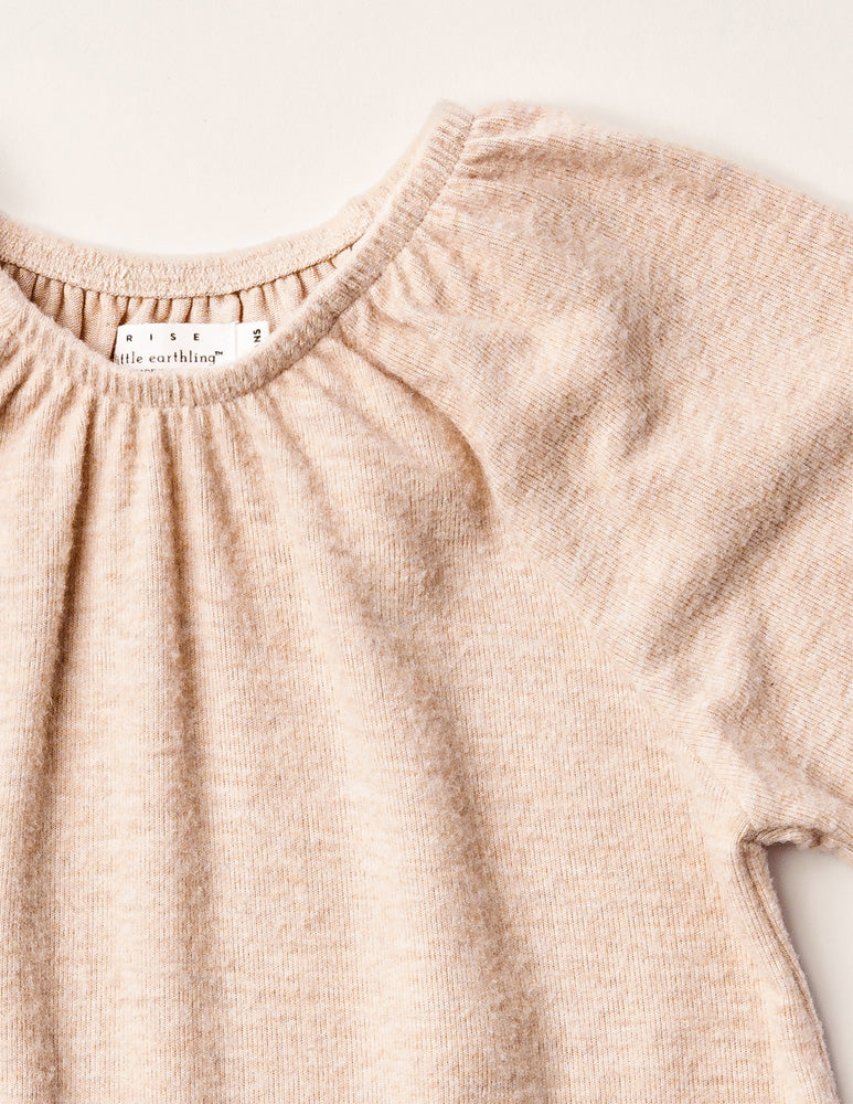 Rise Little Earthling Cozy Dress Oatmeal - Oatmeal / 18-24m - Image 2