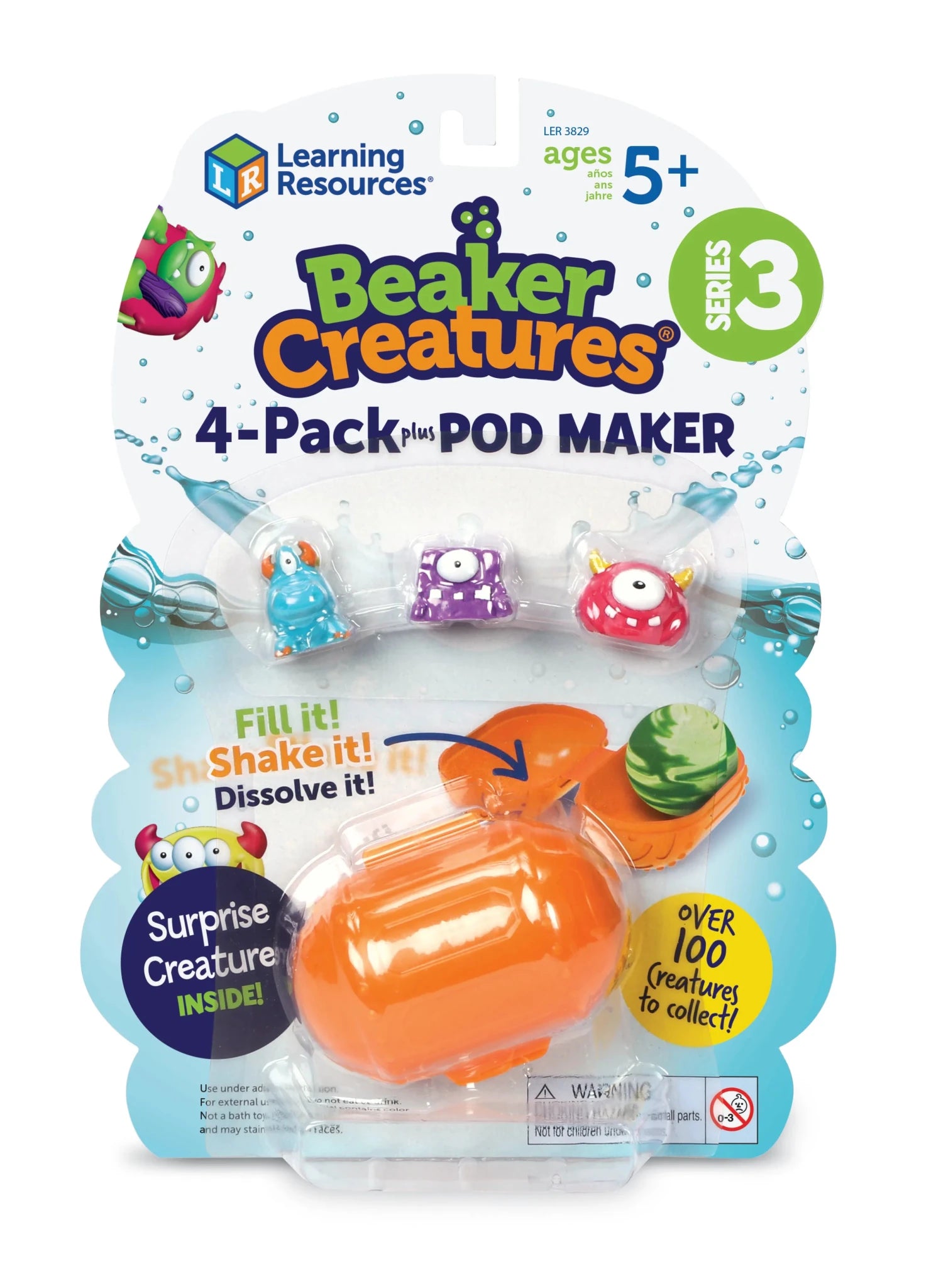 Learning Resources Beaker Creatures® 4-Pack plus Pod Maker, Series 3