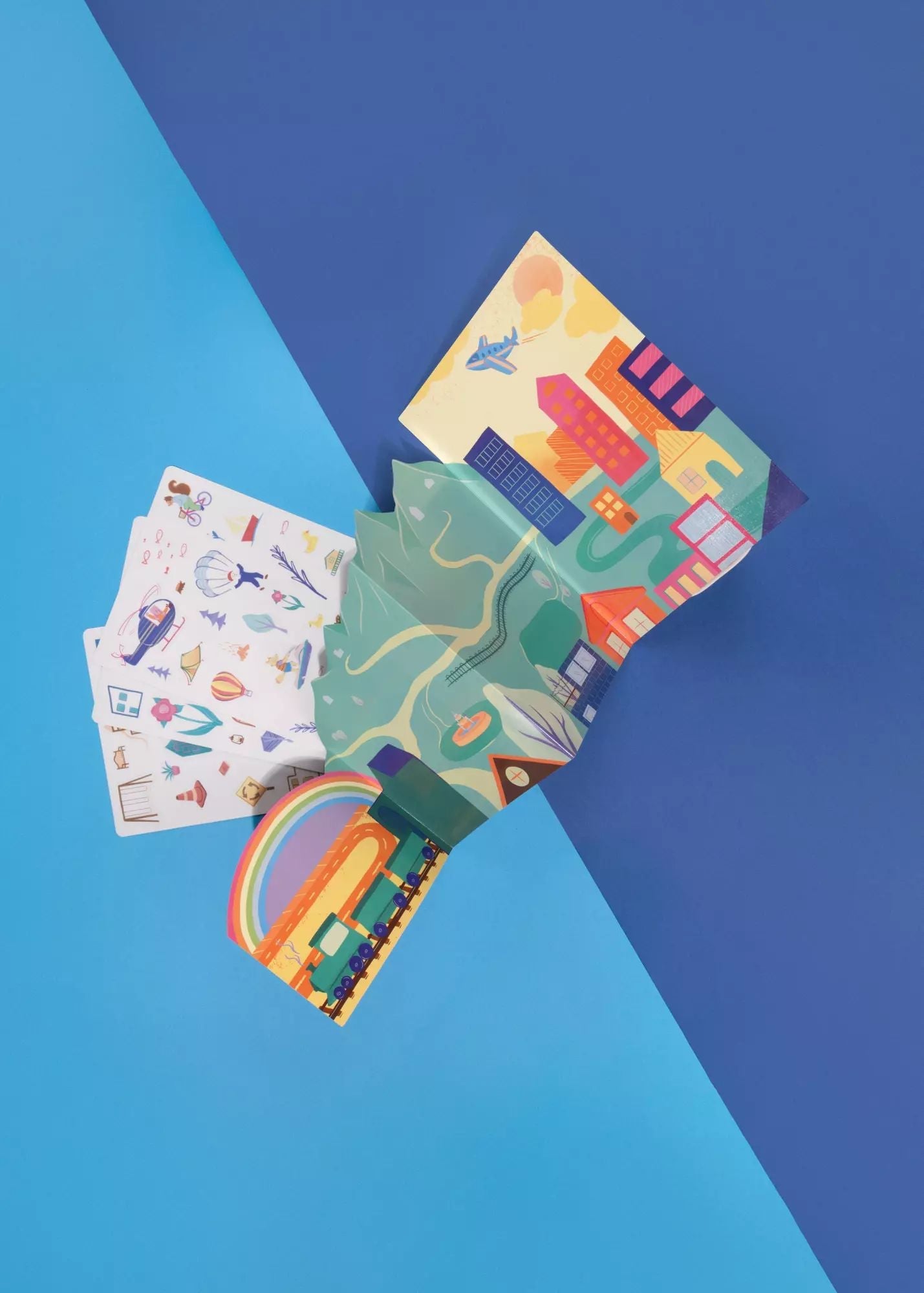 Coco Village Set of 100 Reusable Stickers & Illustrated Sticking Pad – From City to Countryside - Image 2