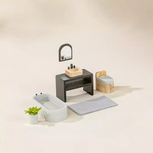 Coco Village Wooden Doll House Bathroom Furniture (6pcs)