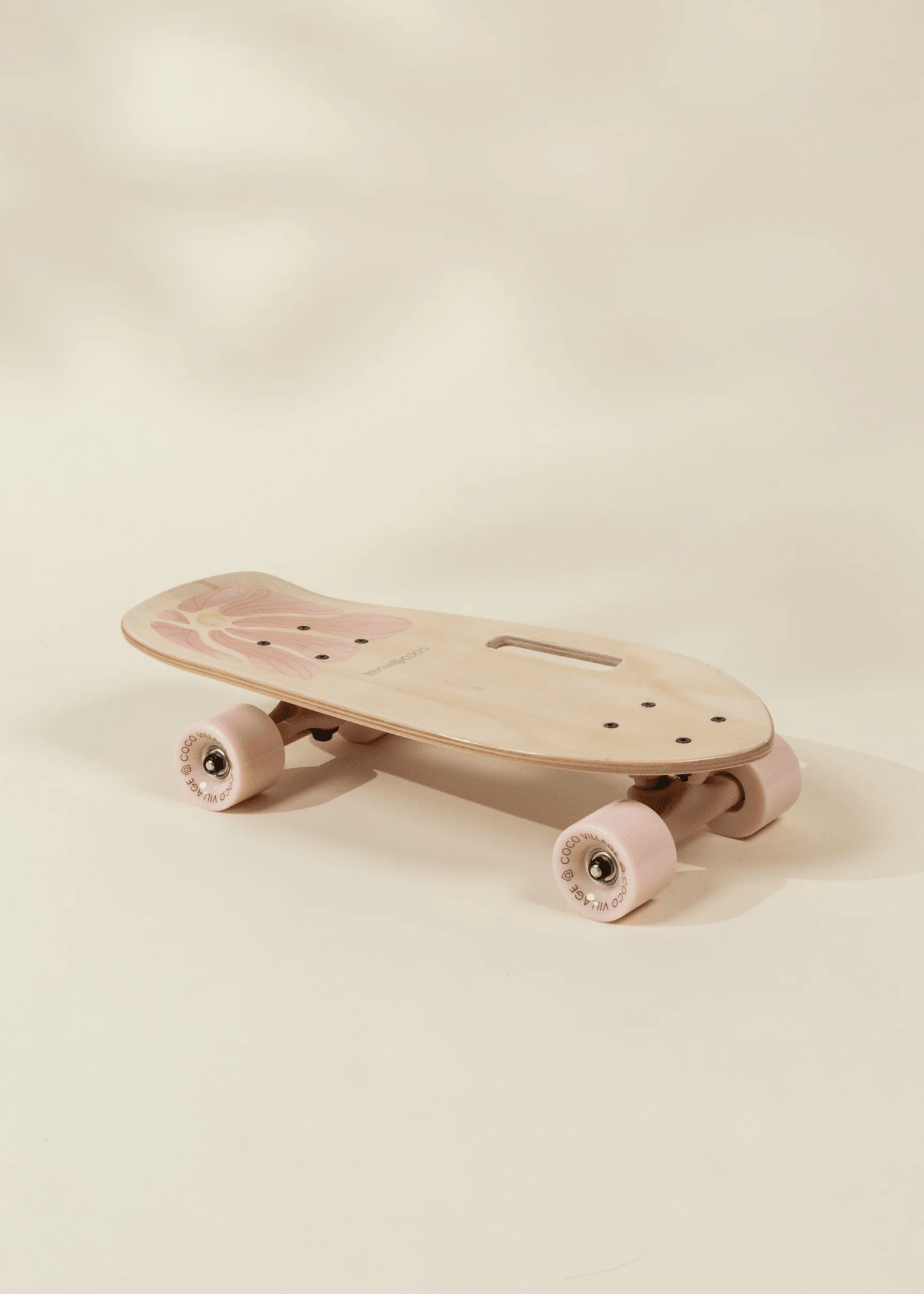Coco Village Kids’ Wooden Skateboard with Handle – Bloom