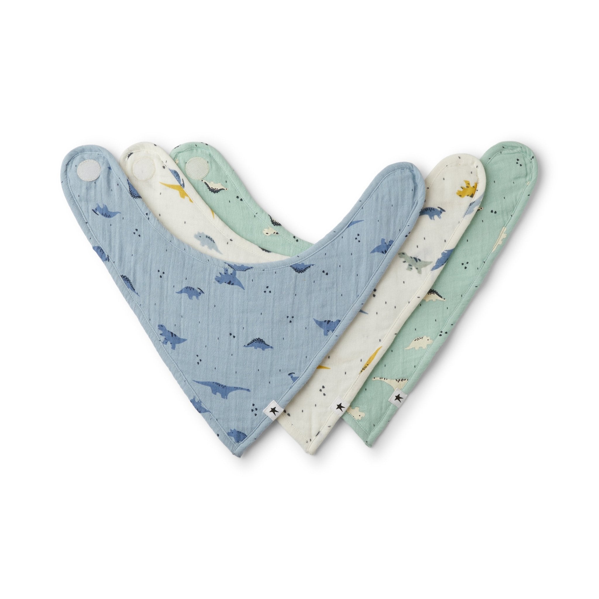 rise little earthling 3-Pack Gauze Bib - Harbour Grey / OS - Image 3