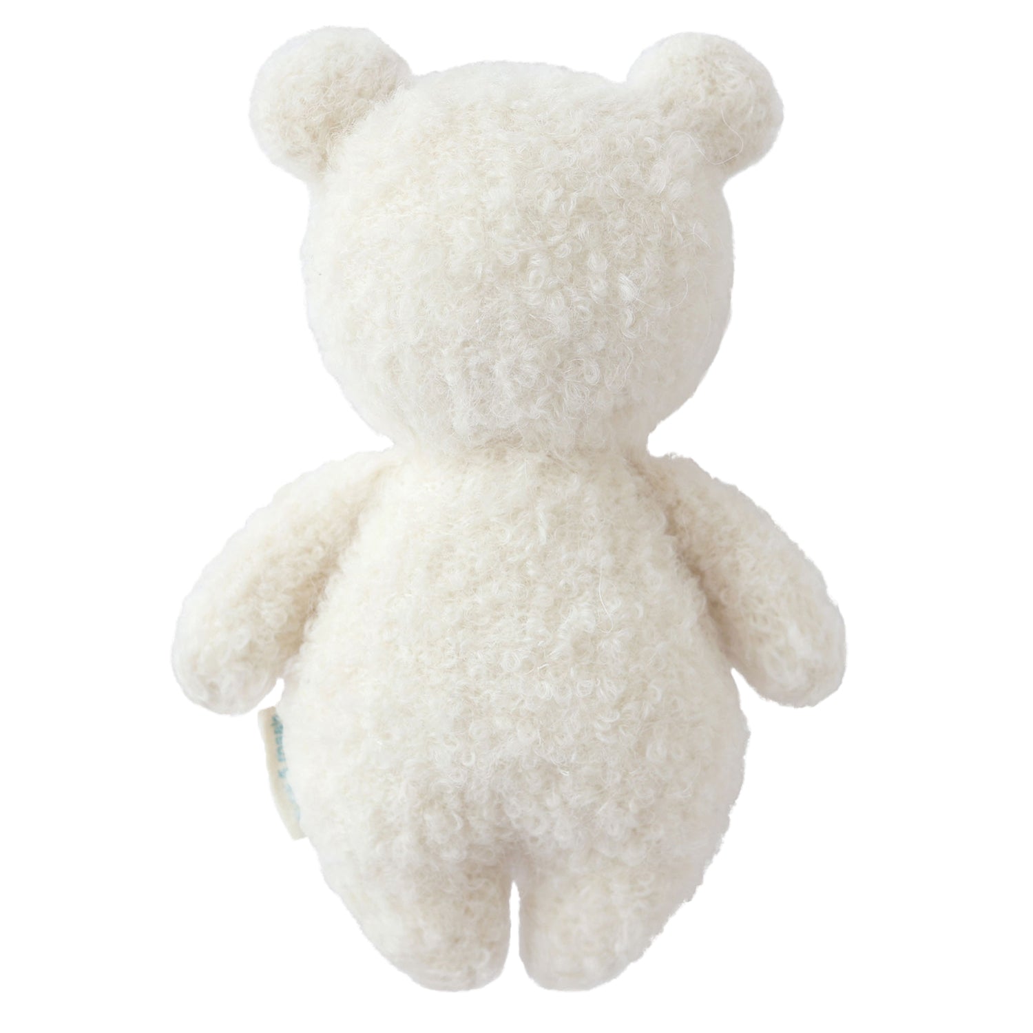 Cuddle + Kind Baby Bouclé Bear (Ivory) Hand-Knit Doll - Image 2