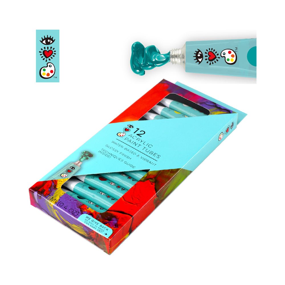 Bright Stripes iHeartArt 12 Acrylic Paint Tubes - Image 4