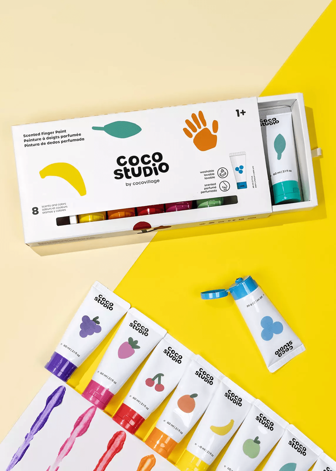 Coco Village Coco Studio Scented Fingerpaint Set - 8 colors
