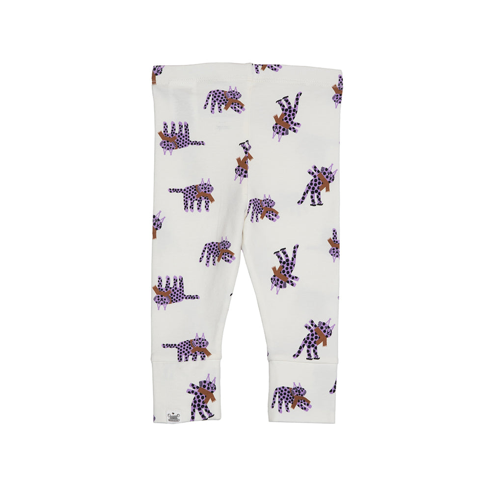 rise little earthling Cuffed Legging BGFKB07 - Violet Dots / 9-12m - Image 2