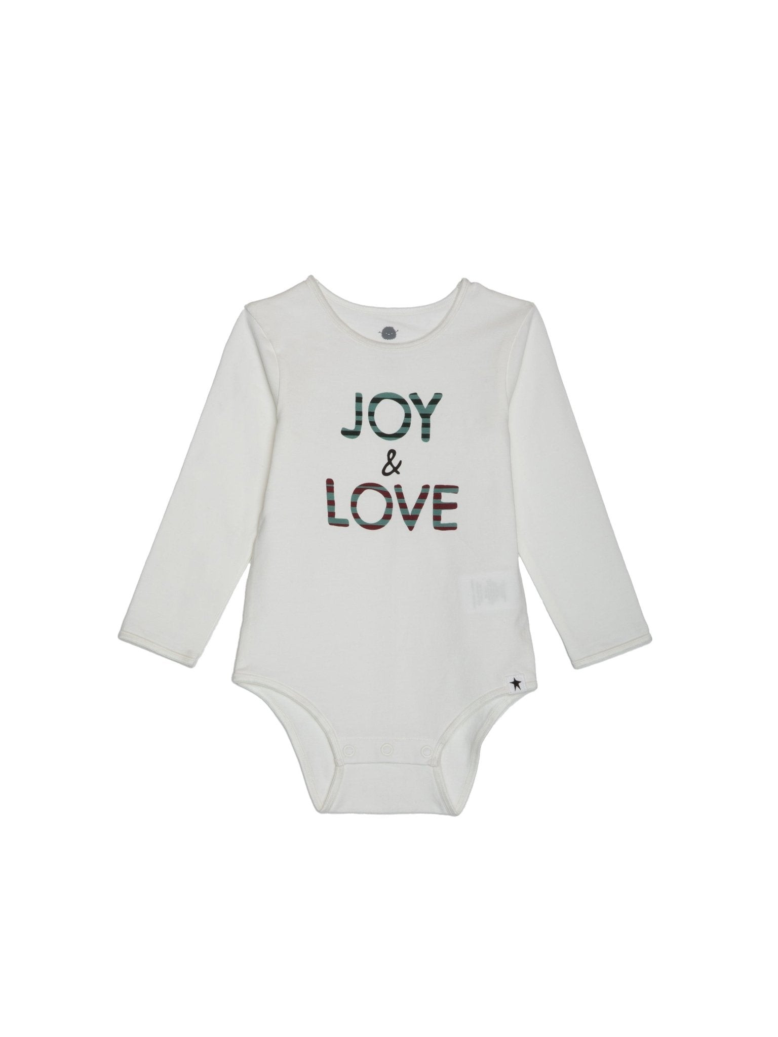 rise little earthling Comfort fit Bodysuit BUFON12 - Antique White Joy & Love / 12-18m