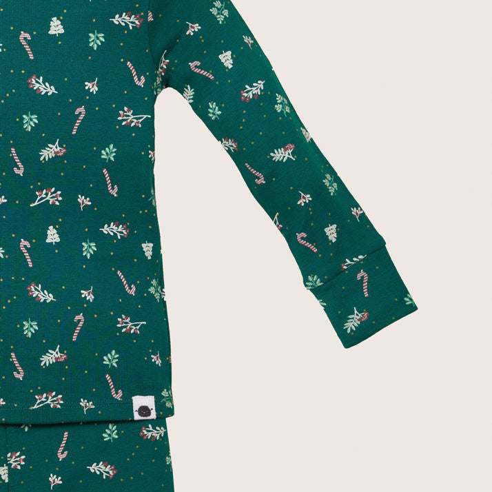 rise little earthling Holiday Sleep Set TGHSL00 - Dark Green / 4y - Image 5