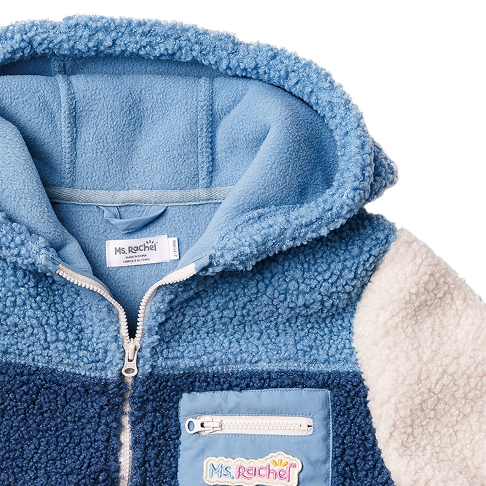 Ms. Rachel Fuzzy Colourblock Jacket - Pink Colourblock / 5-6y - Image 6