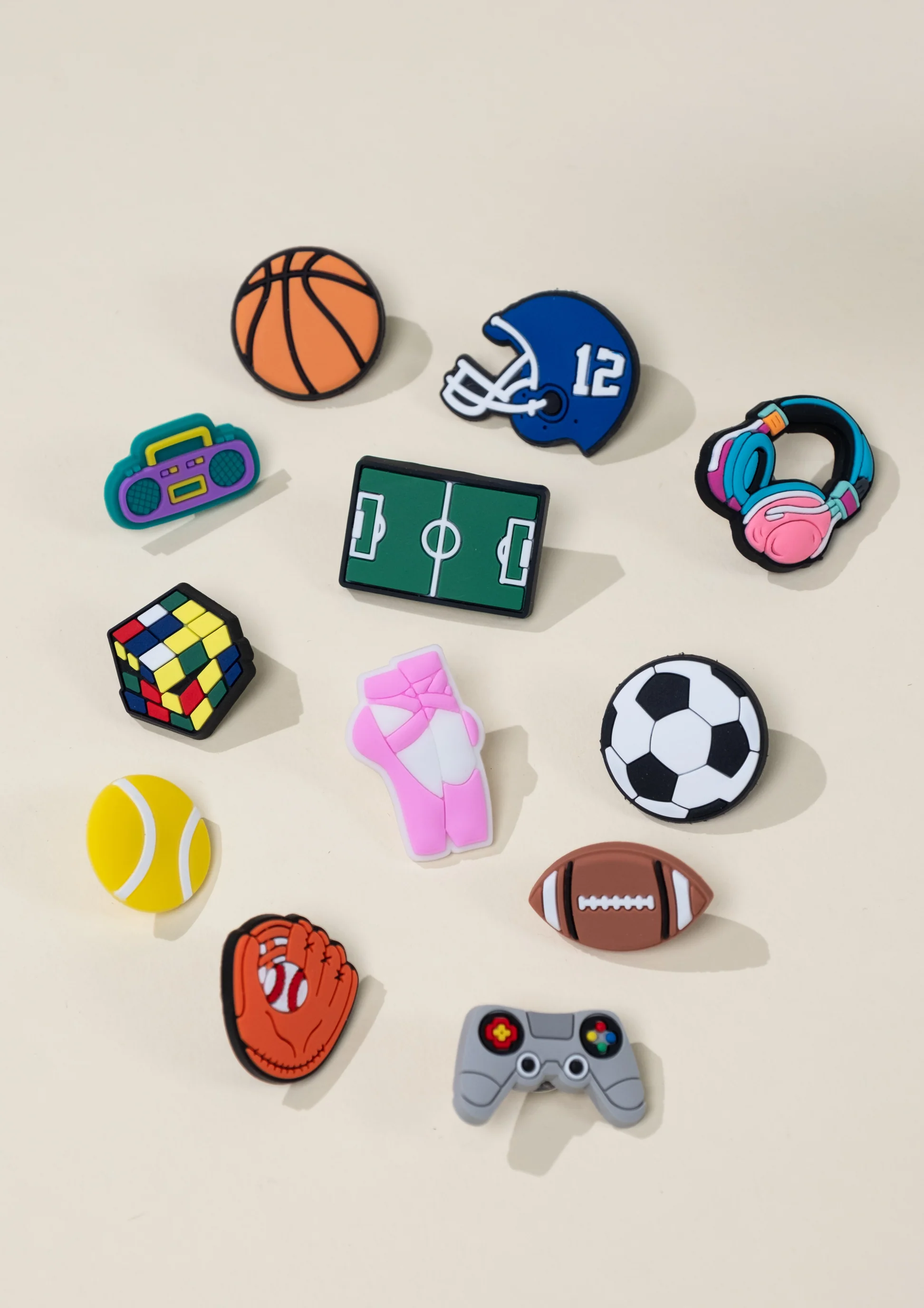 Coco Village Set of 12 Sports & Activities Charms Pin - Image 5