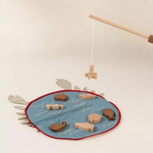 Coco Village Wooden Fishing Game with Bag