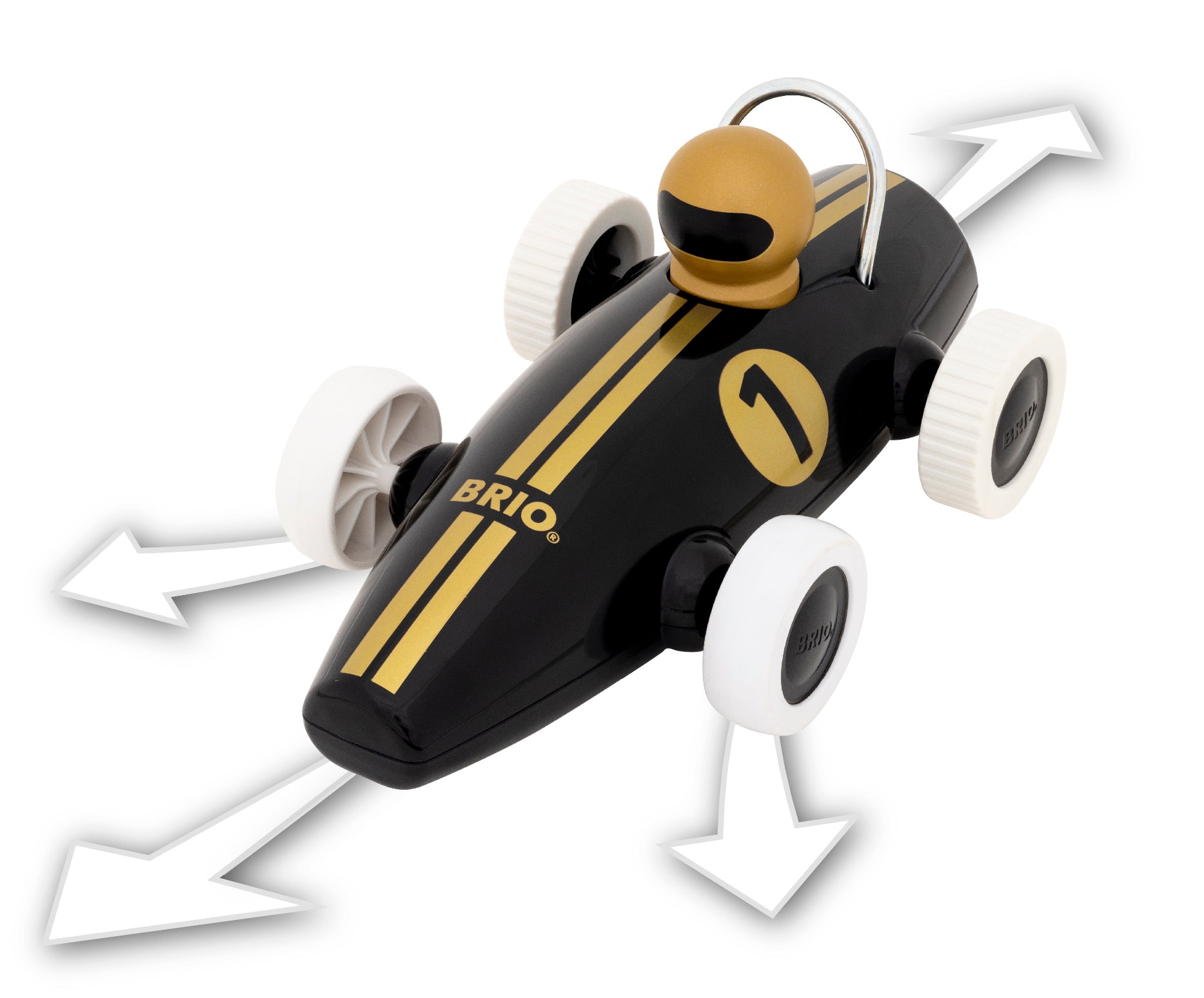 Brio R/C Race Car Black/Gold - Image 3