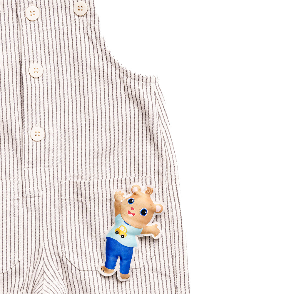 Ms.Rachel Signature Overall - Grey Stripe / 12-18m - Image 3