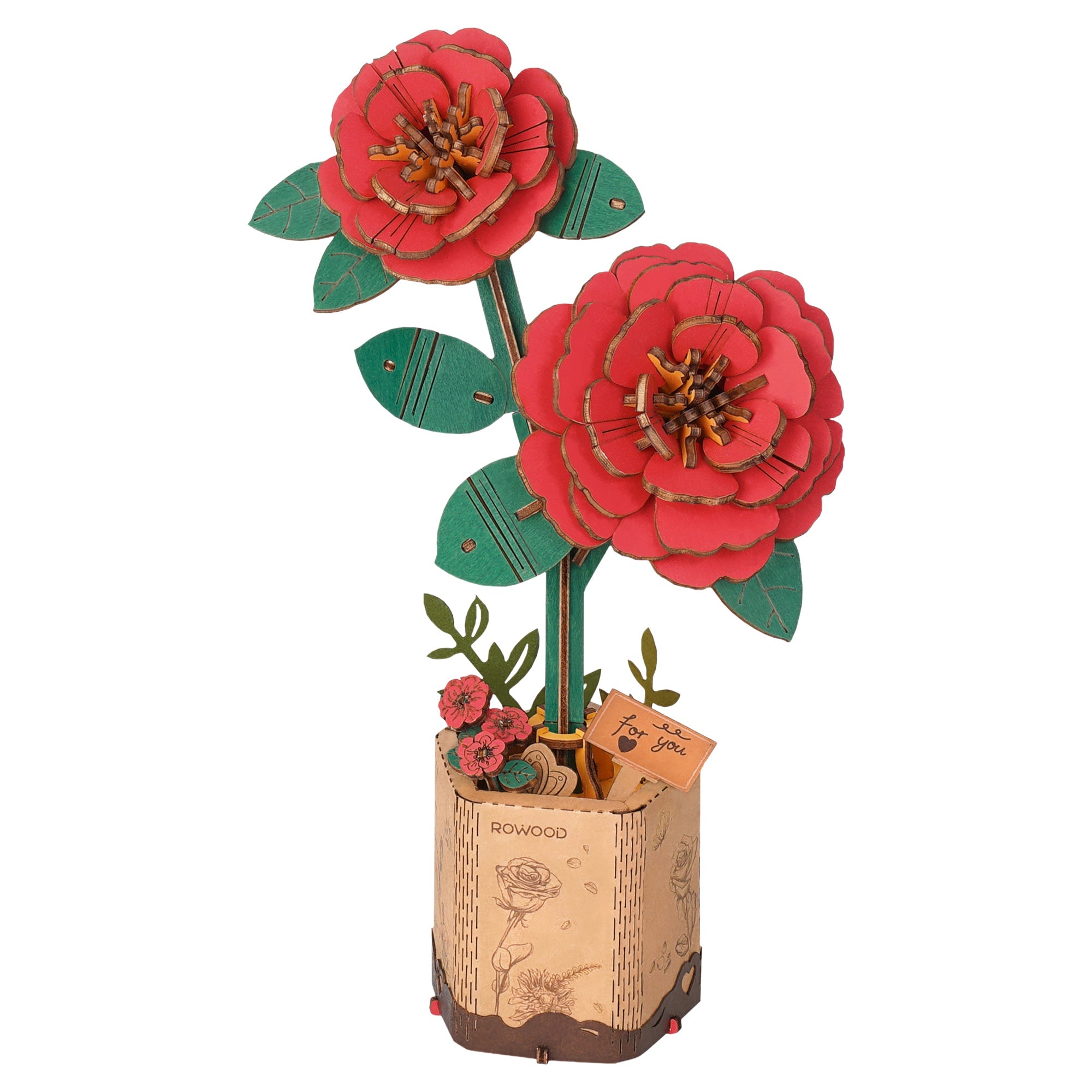 Rowood Red Camellia Model Kit