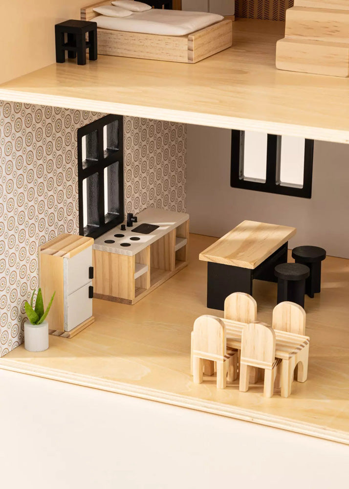 Coco Village Wooden Doll House Kitchen Furniture (12 pcs) - Image 17