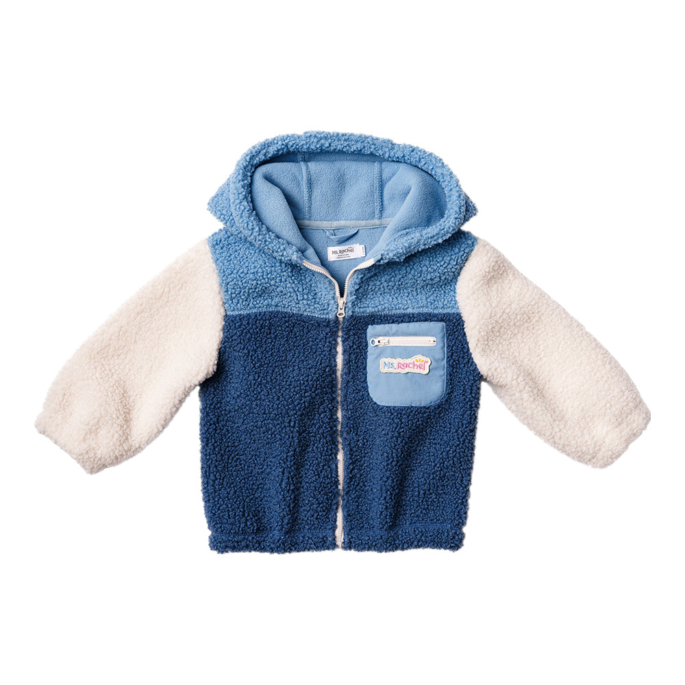 Ms. Rachel Fuzzy Colourblock Jacket - Pink Colourblock / 5-6y - Image 4