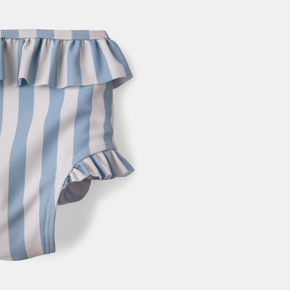 rise little earthling Ruffle Bow 2-pc Bathing Suit - Peach Gingham / 6-12m - Image 6