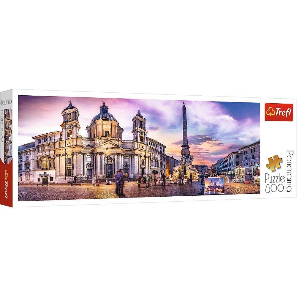 Trefl Puzzles - 500 Panorama - Piazza Navona, Rome
