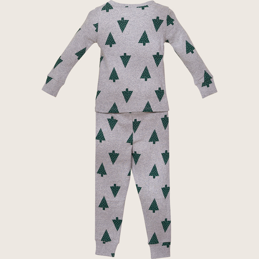 rise little earthling Holiday Sleep Set TGHSL00 - Dark Green / 4y - Image 3