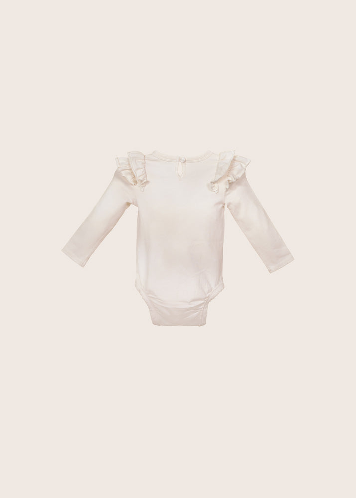 rise little earthling Ruffle Bodysuit - Red / 3-6m - Image 3