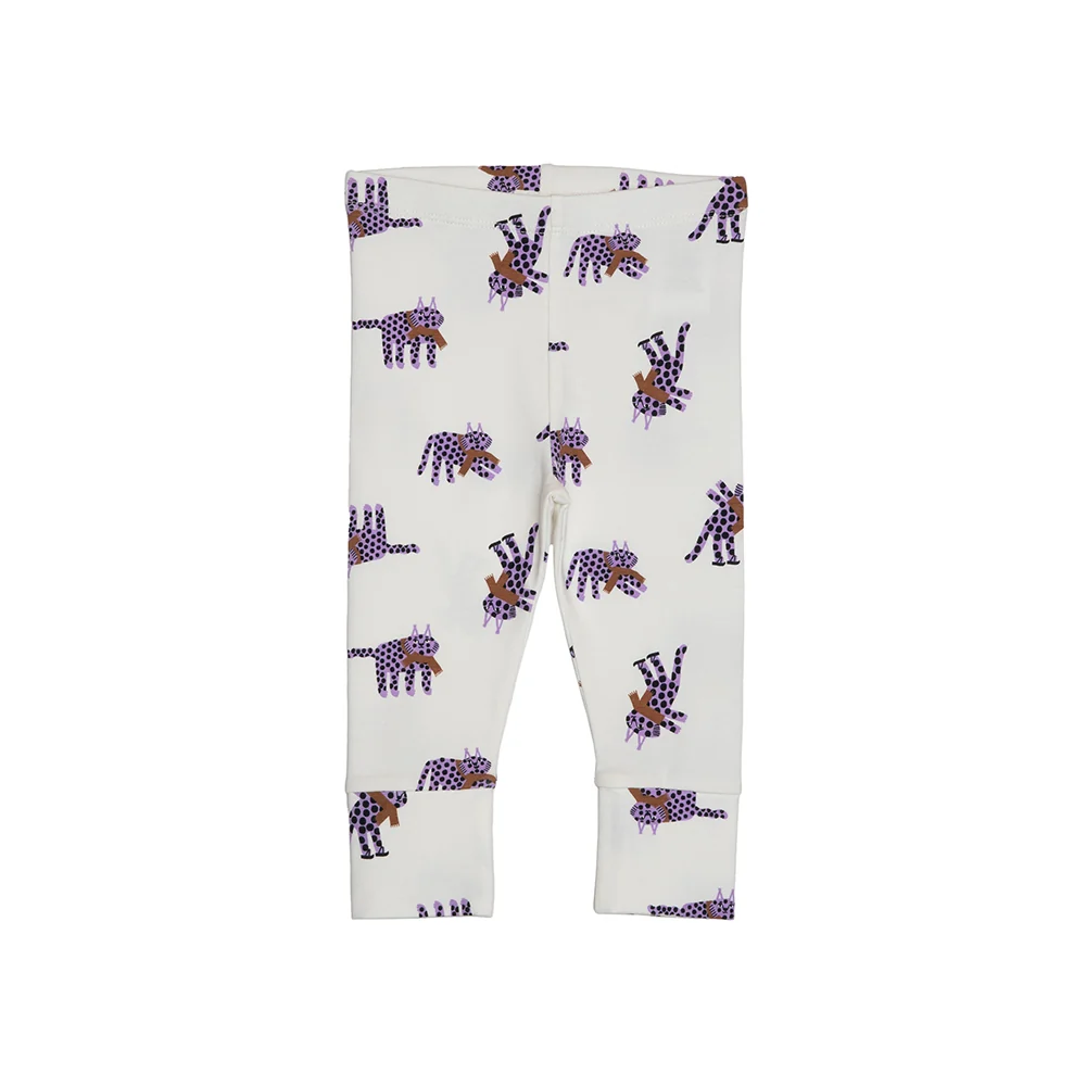rise little earthling Cuffed Legging BGFKB07 - Violet Dots / 9-12m