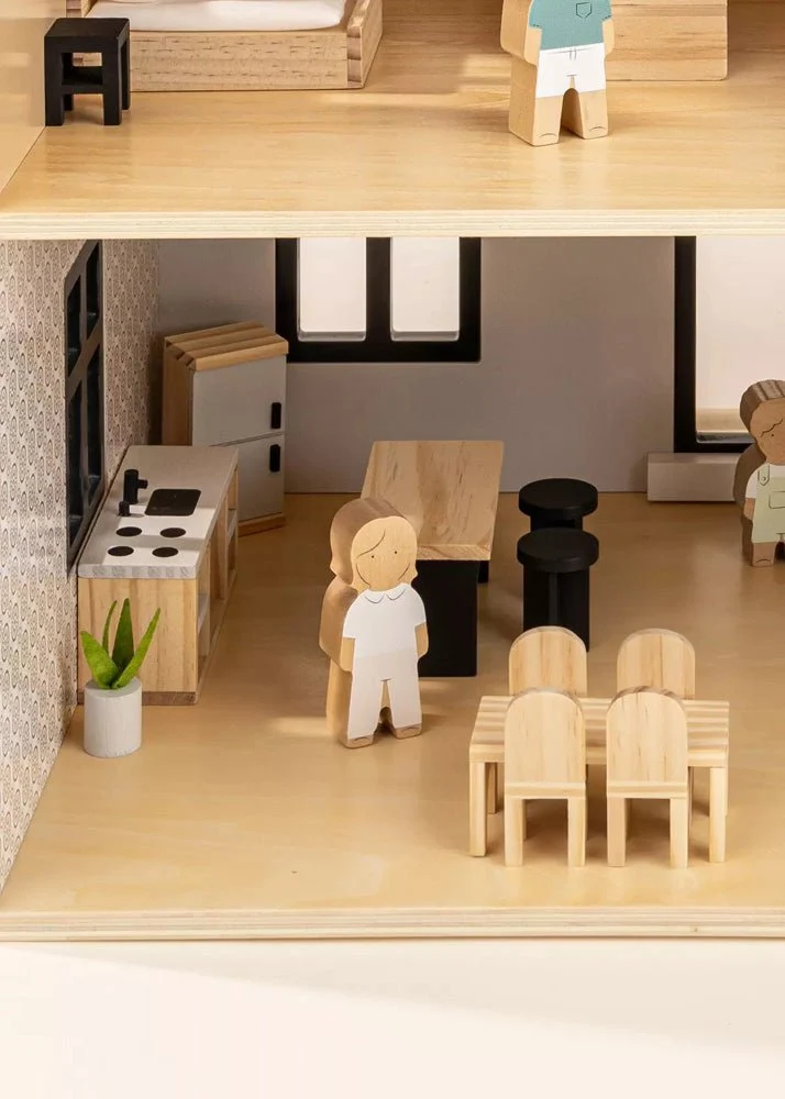 Coco Village Wooden Doll House Kitchen Furniture (12 pcs) - Image 9