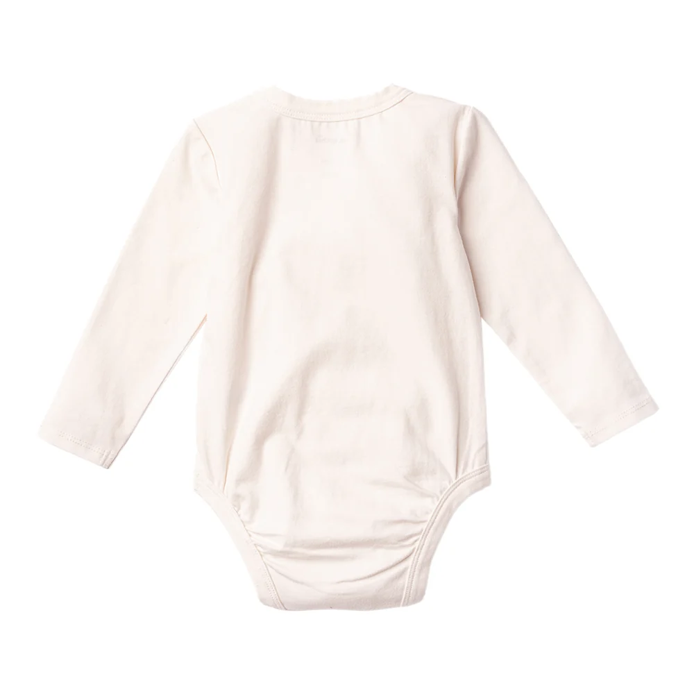 Ms.Rachel Long Sleeve Bodysuit - White/Blue / 6-9m - Image 2