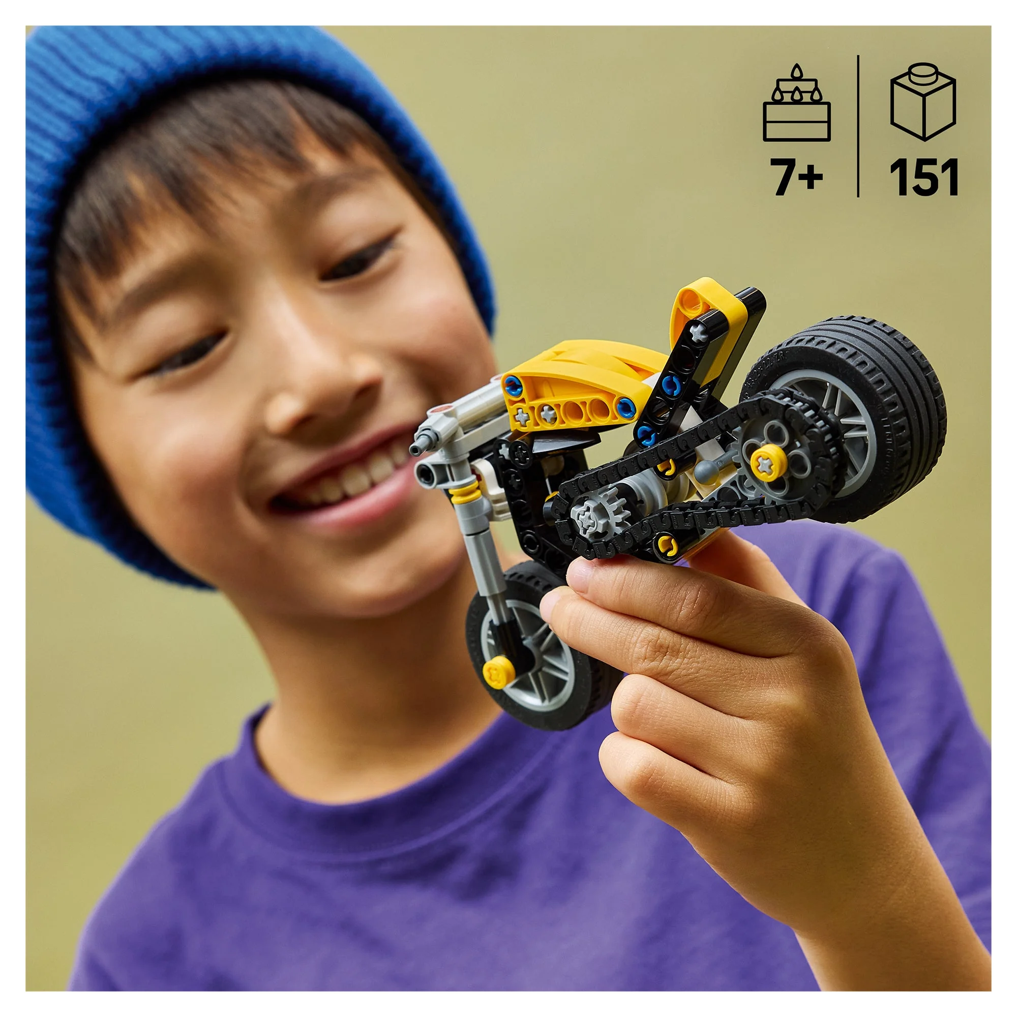LEGO® Technic Yellow Motorcycle 42225 - Image 2